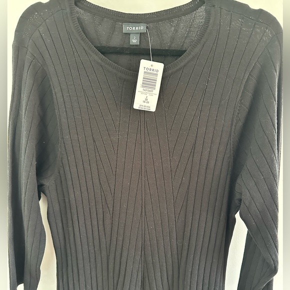 Torrid Ribbed Knit Midi Shift Dress - Picture 2 of 3